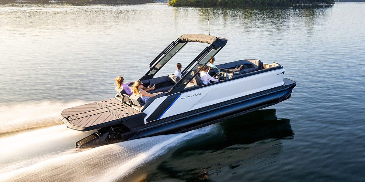 Manitou 24 Explore Dual Engine Review – Boatmart Blog